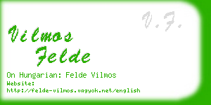 vilmos felde business card